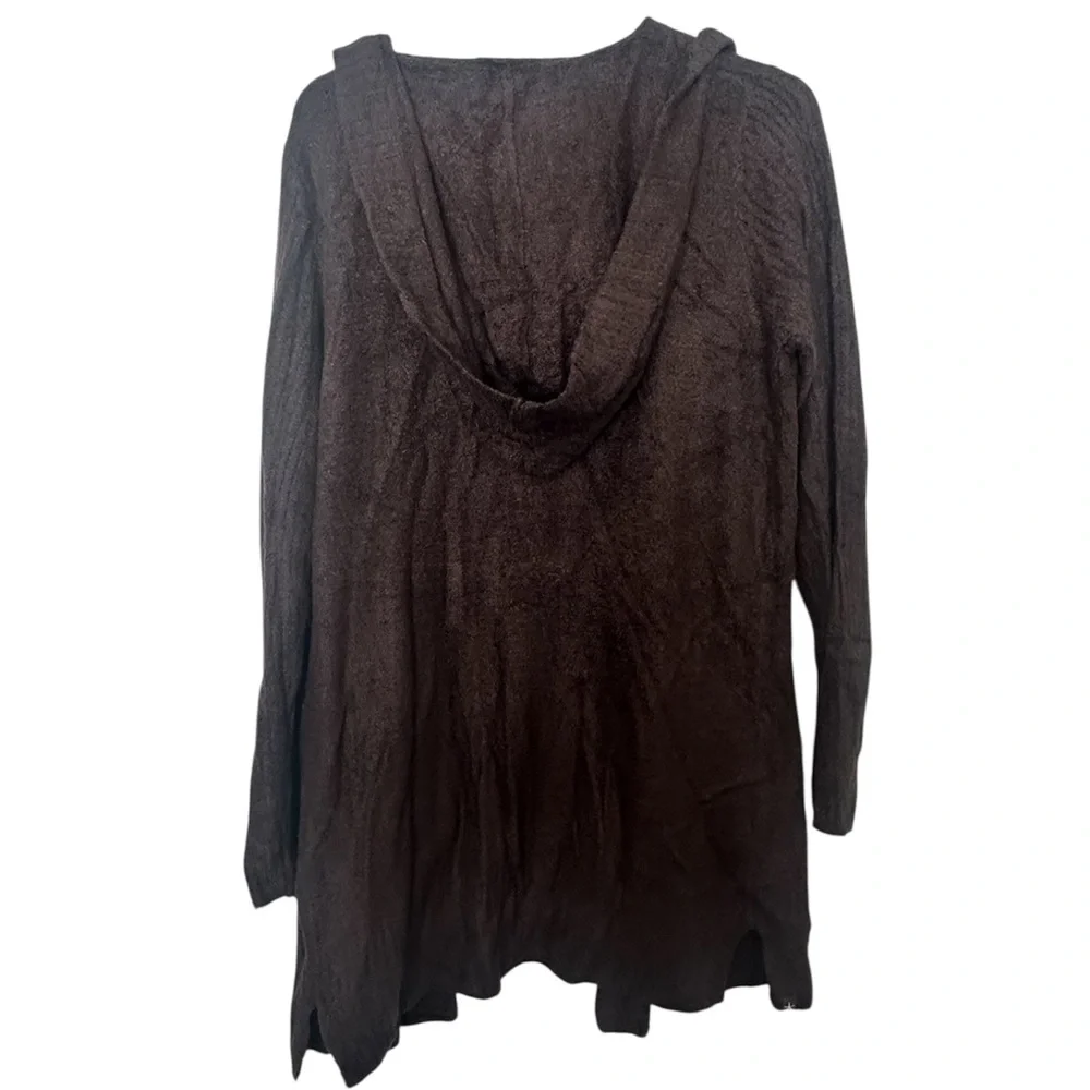 Barefoot Dreams CozyChic Lite Relaxed Hooded Cardi with Pockets Espresso Medium